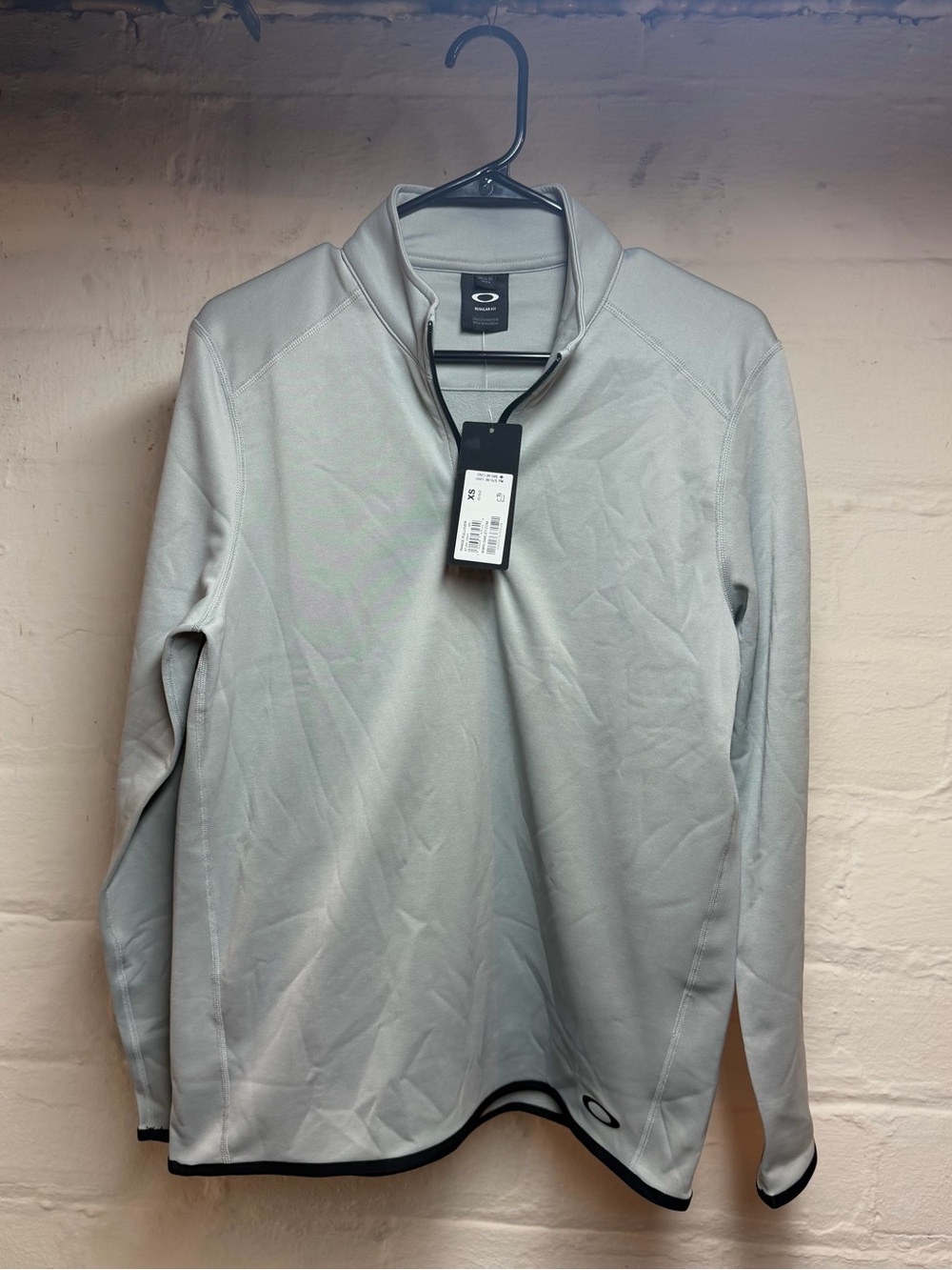 Oakley Light Gray/Black Quarter-Zip Pullover